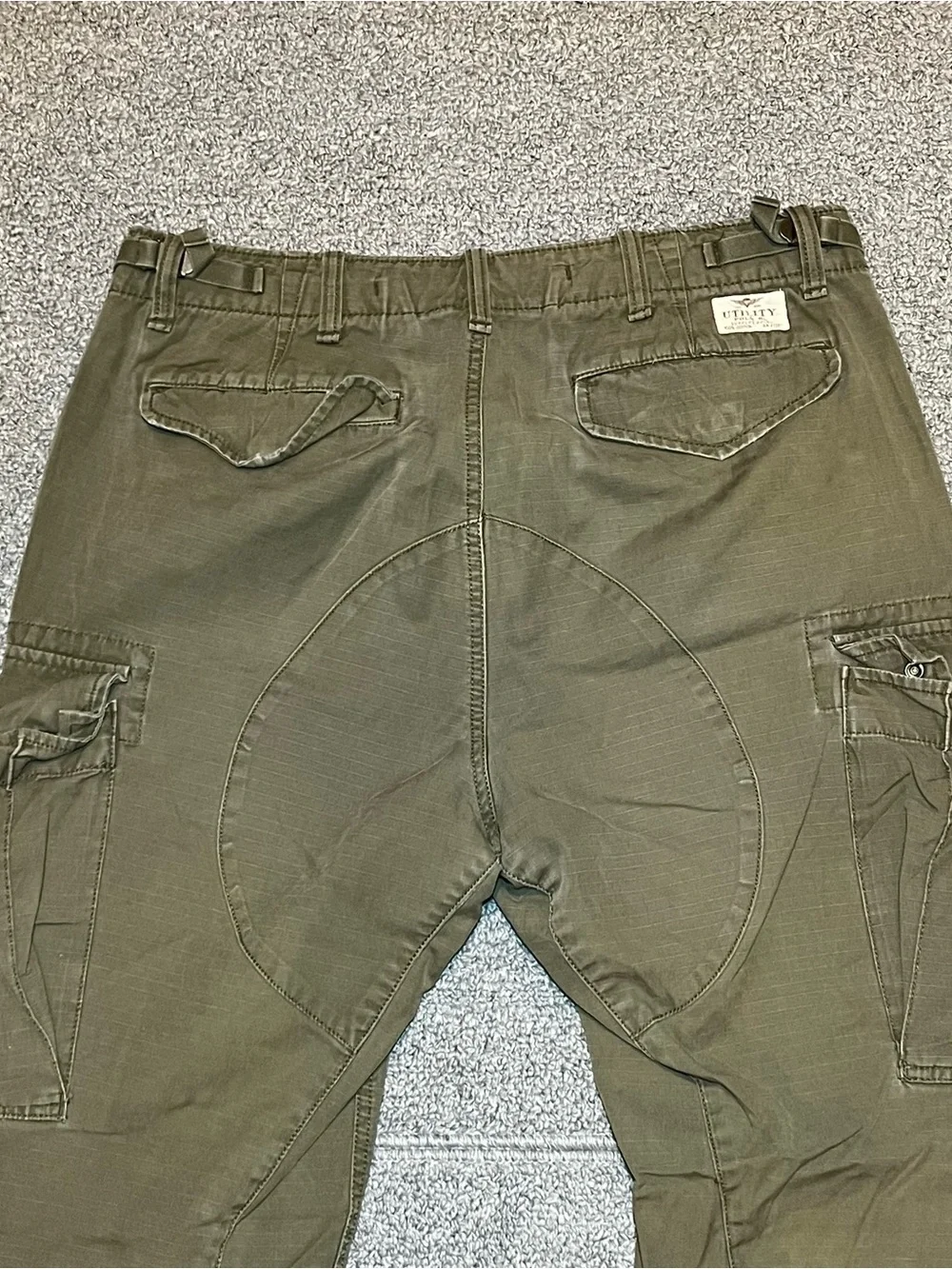 Polo Ralph Lauren Utility Surplus Ripstop Cargo Pants Mens 32X30 Green Slim Fit